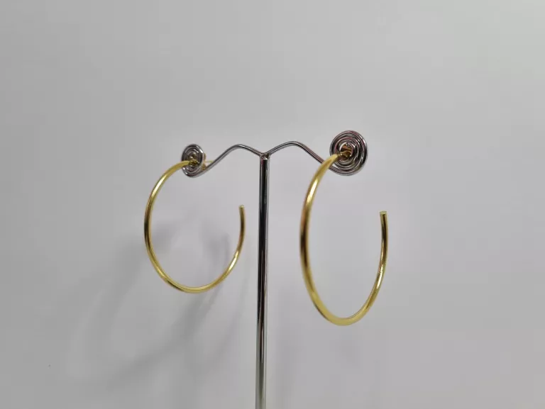 kolczyki-stal-pozlacana-kola-4cm-sztyft-stan-nowy