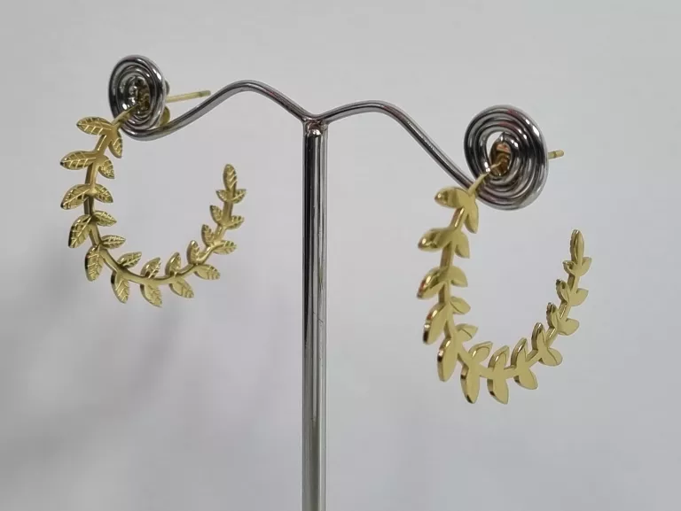 kolczyki-stal-pozlacana-kola-wieniec-laurowy-rybnicka-3-gliwice-g1