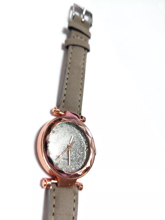 ZEGAREK DAMISKI QUARTZ SKÓRZANY PASEK BEŻOWY