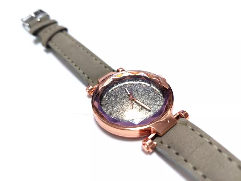 ZEGAREK DAMISKI QUARTZ SKÓRZANY PASEK BEŻOWY