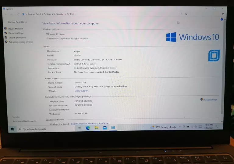 LAPTOP JUMPER EZBOOK 3 CELERON N3350/6GB/64GB/W10