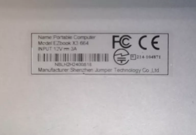 LAPTOP JUMPER EZBOOK 3 CELERON N3350/6GB/64GB/W10