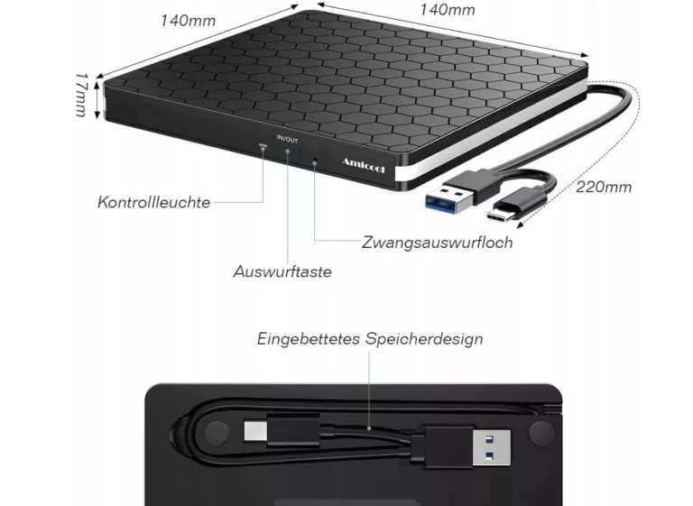 NAPĘD DVD HIGH SPEED USB 3.0 AMICOOL BT686