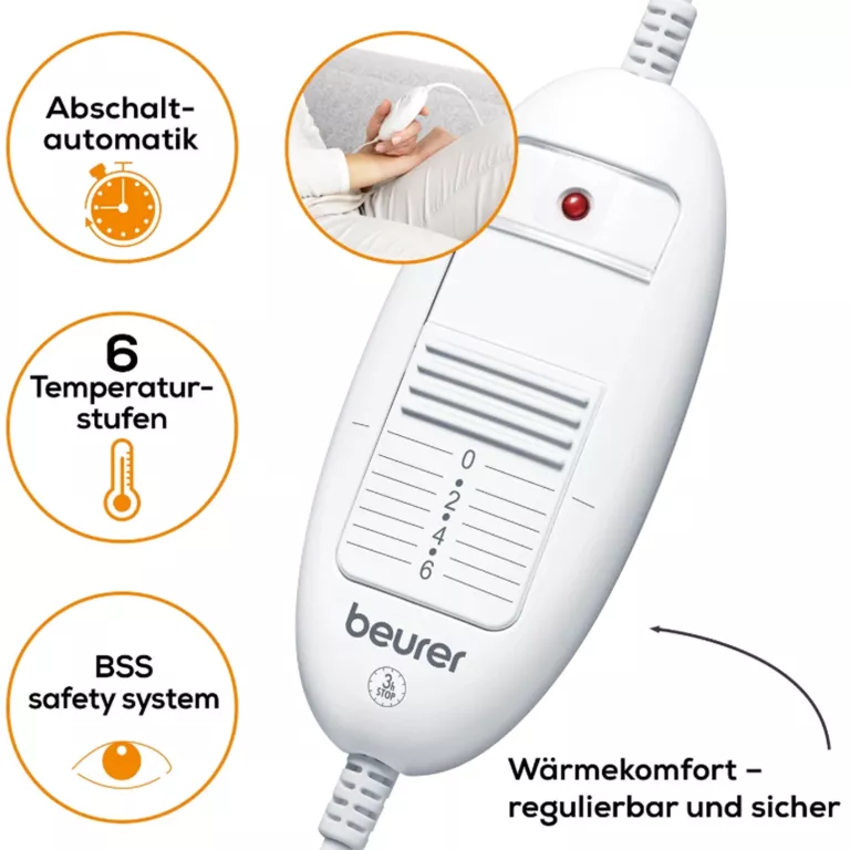 KOC ELEKTRYCZNY BEURER SZARY 130 X 180 CM