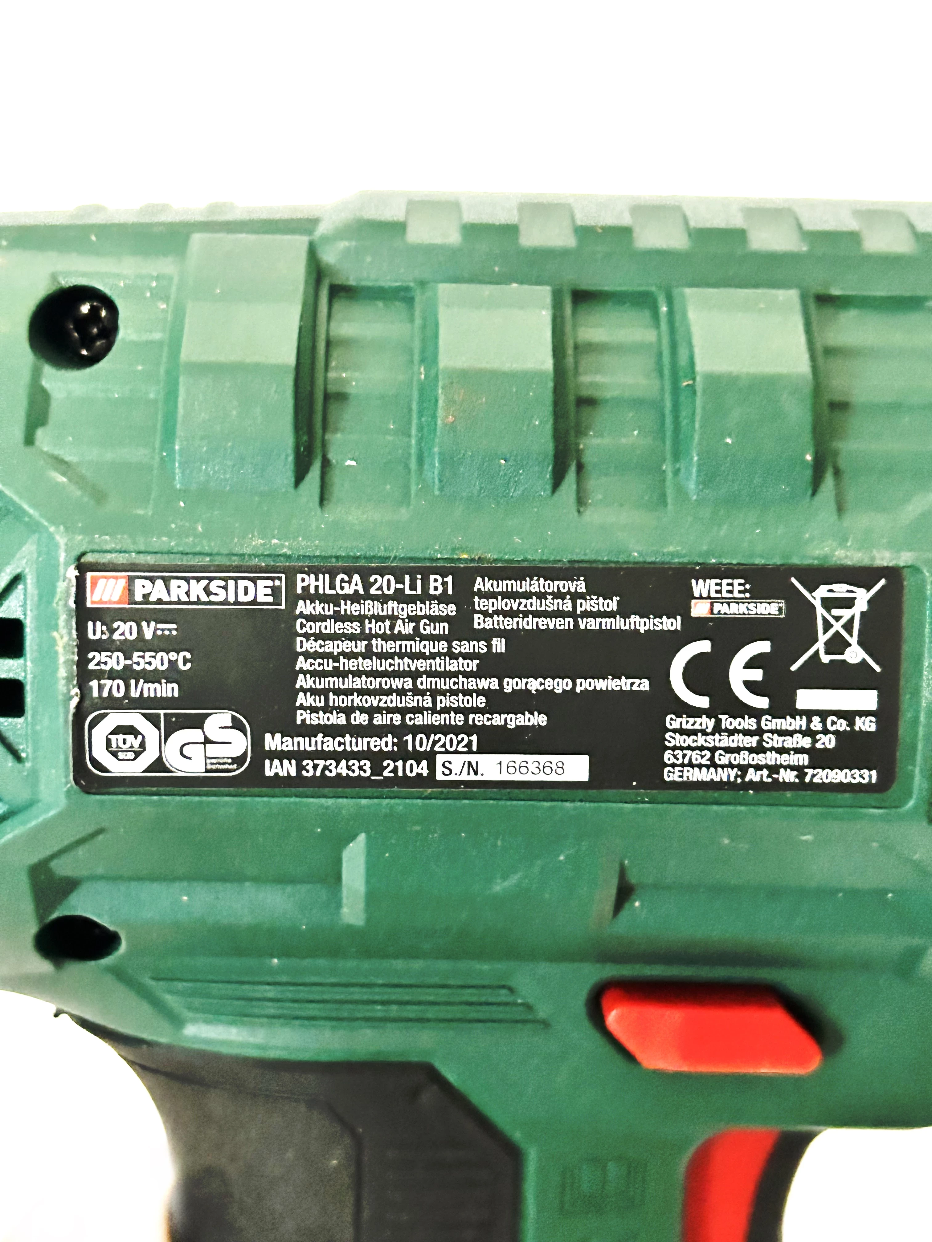 Décapeur thermique sans fil 20 V PARKSIDE® PHLGA20