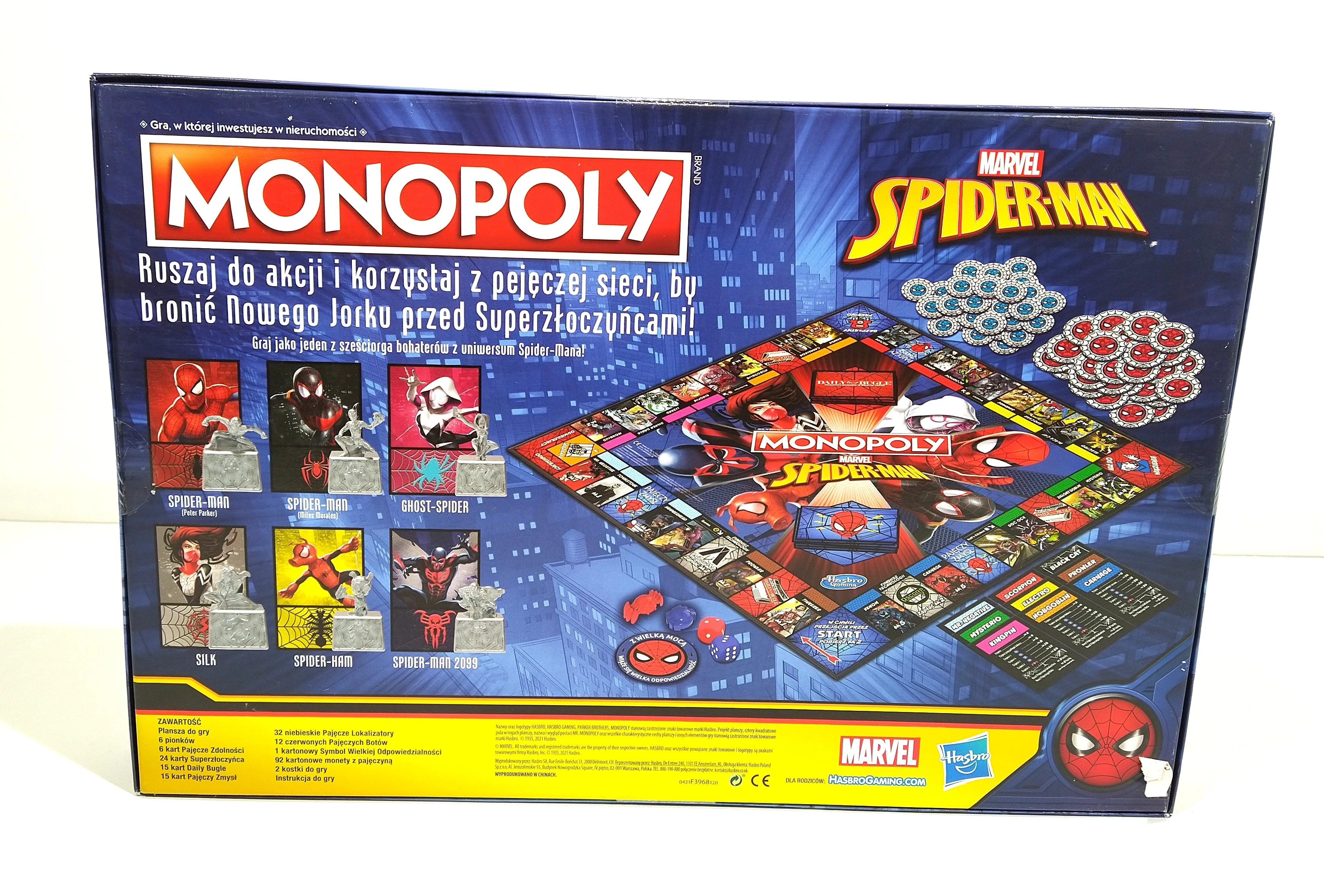 Hasbro Gaming Monopoly: Marvel Spider-Man GRA PLANSZOWA język