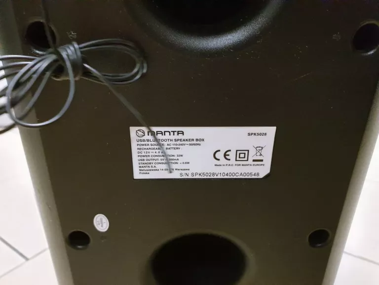 KOLUMNA GŁOŚNIKOWA BT MANTA SPK5028