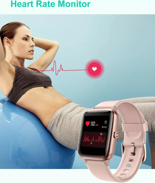 SMARTWATCH VERYFITPRO ID205L PINK FITNESS TRACKER