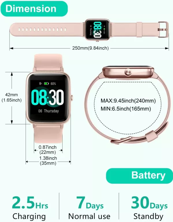 smartwatch-veryfitpro-id205l-pink-fitness-tracker-rodzaj-smartwatch