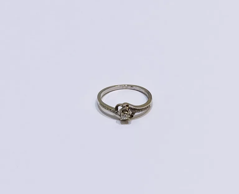 PIERŚCIONEK Z BRYLANTAMI BIAŁE ZŁOTO PR.585 R.13 0,22CT