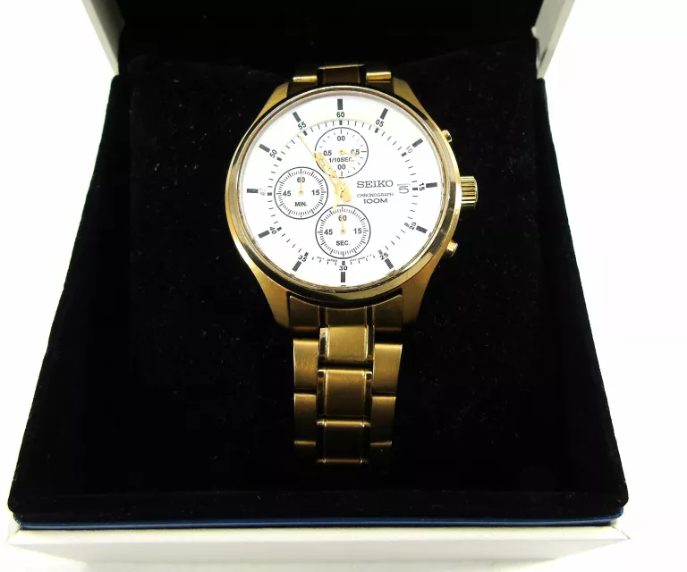 FAJNY ZEGAREK MĘSKI SEIKO 4T57 +PUDEŁKO