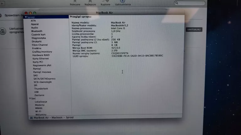 APPLE MACBOOK AIR 13" MID 2012 A1466