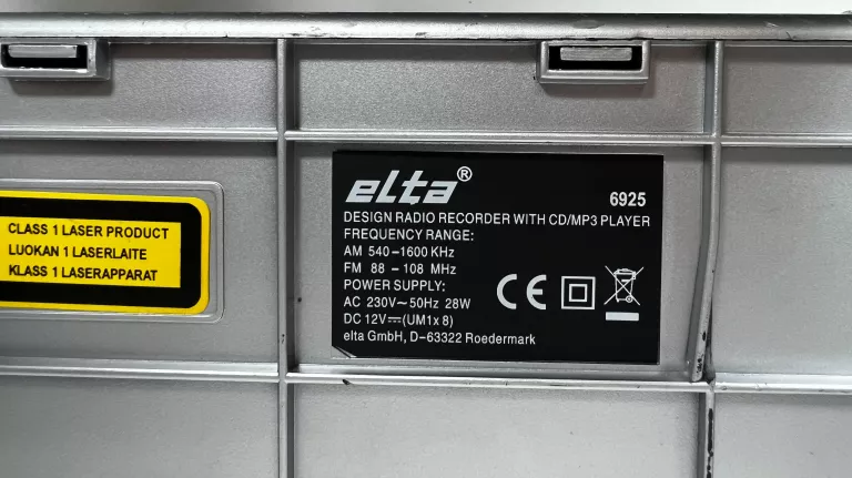 RADIO BOOMBOX ELTA 6925 CD MP3 + KASETA + RADIO