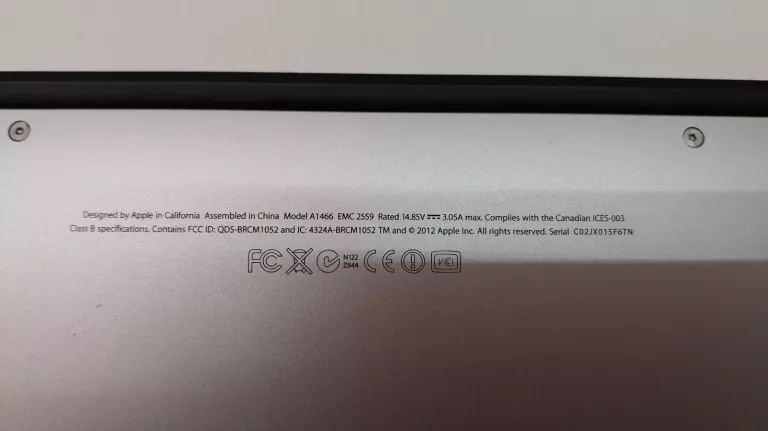 APPLE MACBOOK AIR 13" MID 2012 A1466