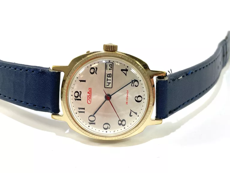 ZEGAREK SLAVA AUTOMAT DATOWNIK 26 JEWELS