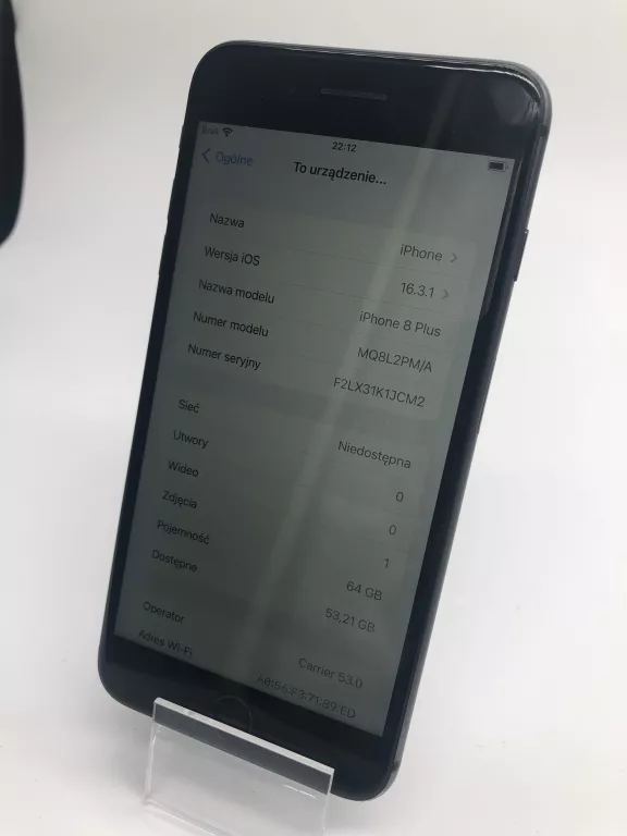 TELEFON IPHONE 8 PLUS 64GB ROZBITE PLECKI