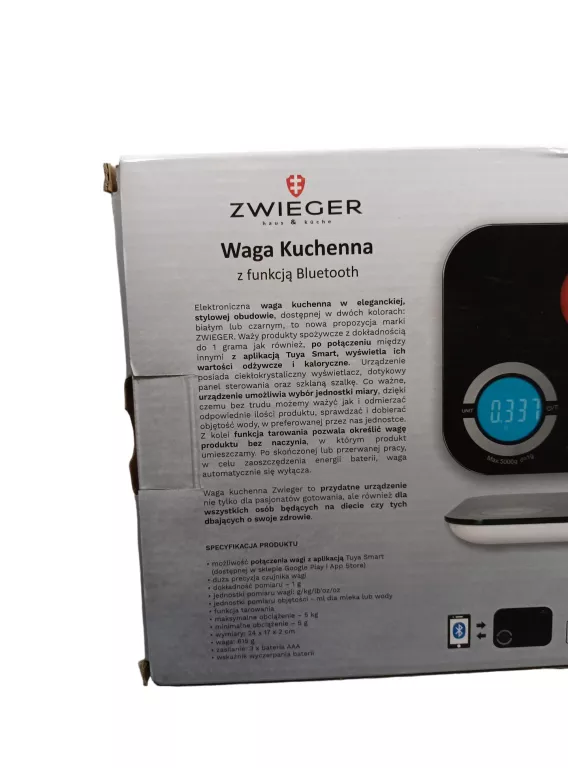 ZWIEGER WAGA KUCHENNA BLUETOOTH