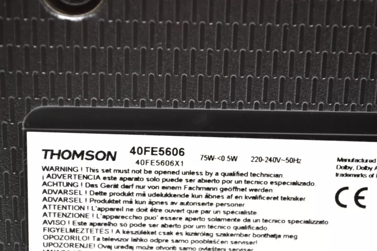 TV THOMSON 40FE5606 SMART TV + PILOT, PUDEŁKO