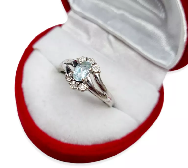 ZŁOTY PIERSCIONEK 585 2,80G TOPAZ