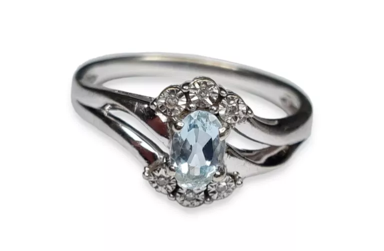 ZŁOTY PIERSCIONEK 585 2,80G TOPAZ