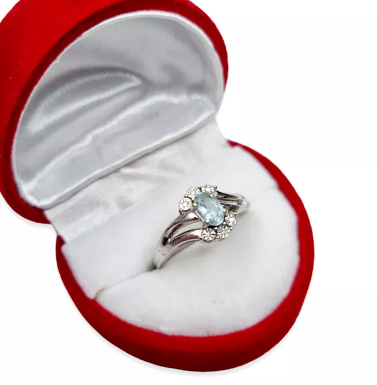 ZŁOTY PIERSCIONEK 585 2,80G TOPAZ