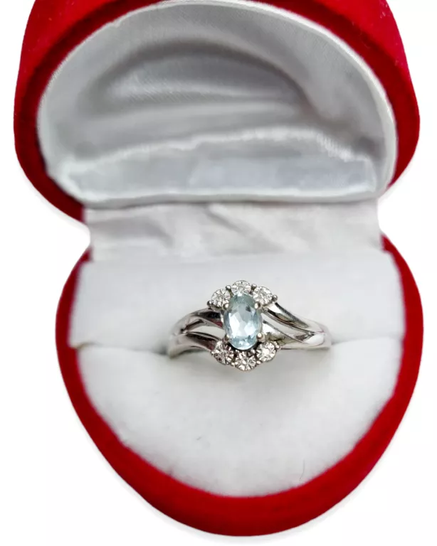ZŁOTY PIERSCIONEK 585 2,80G TOPAZ