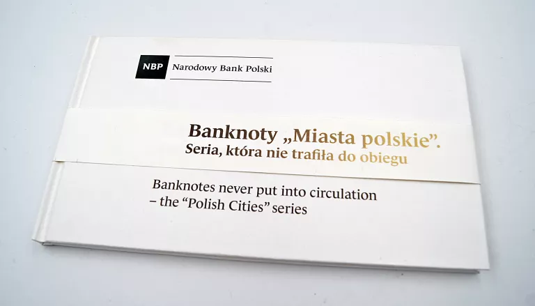 ALBUM NBP MIASTA POLSKIE BANKNOTY KOMPLET 1990 UN