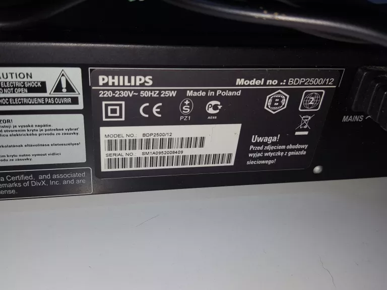 ODTWARZASZ BLU-RAY PHILIPS BDP2500 + PILOT