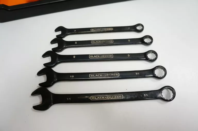 ZESTAW KLUCZY PŁASKO-OCZKOWYCH BLACK DECKER 11 EL
