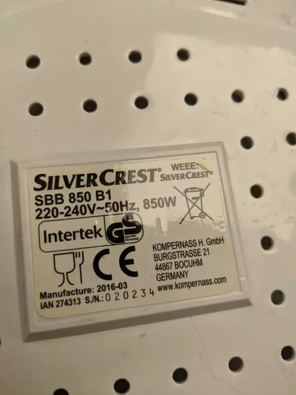 AUTOMAT DO CHLEBA WYPIEKACZ SILVERCREST