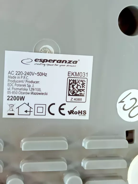 MASZYNKA DO MIELENIA MIĘSA ESPERANZA EKM031 2000W
