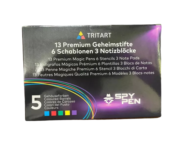 ZESTAW 13 SZTUK NIEWIDZIALNY DŁUGOPIS UV SPY PEN