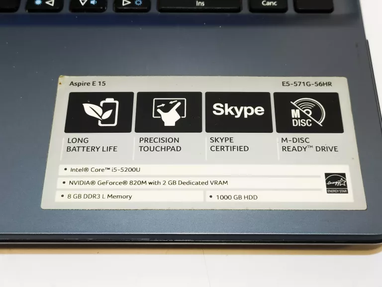 LAPTOP ACER ASPIRE E15 E5-571G-56HR