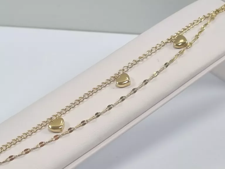 bransoletka-stal-pozlacana-podwojna-3-serca-ean-gtin-5905723339770