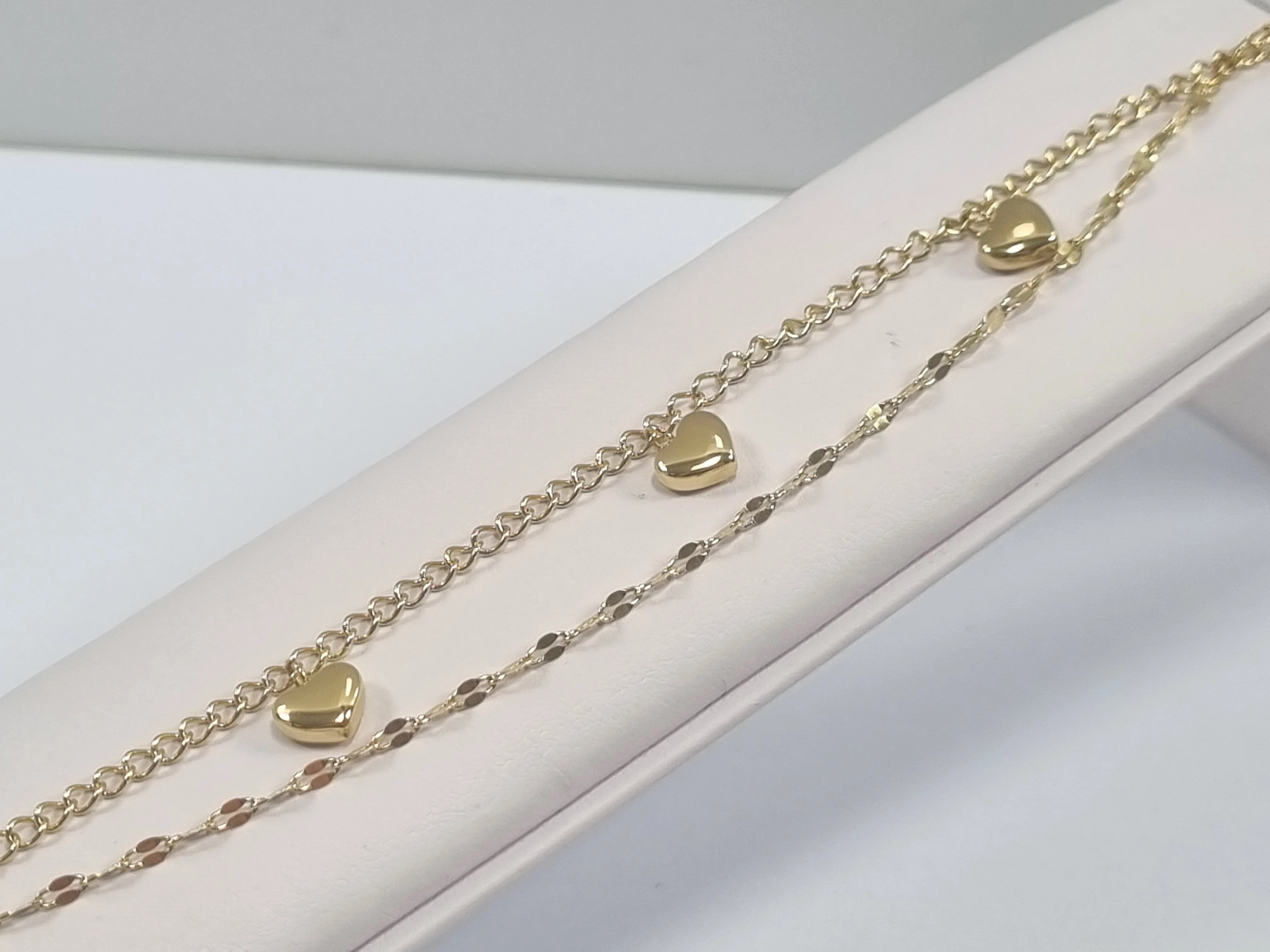 bransoletka-stal-pozlacana-podwojna-3-serca-ean-gtin-5905723339770