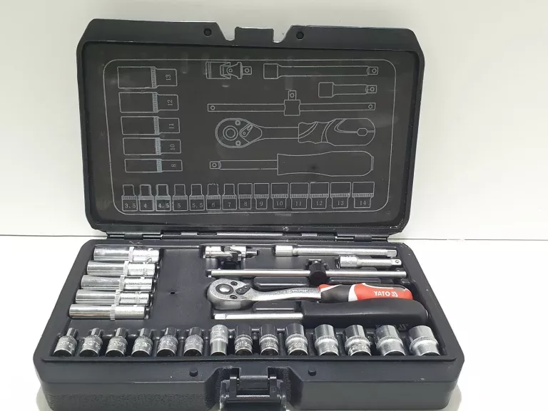 YATO ZESTAW KLUCZY NASADOWYCH 1/4'' 25SZT YT-1446