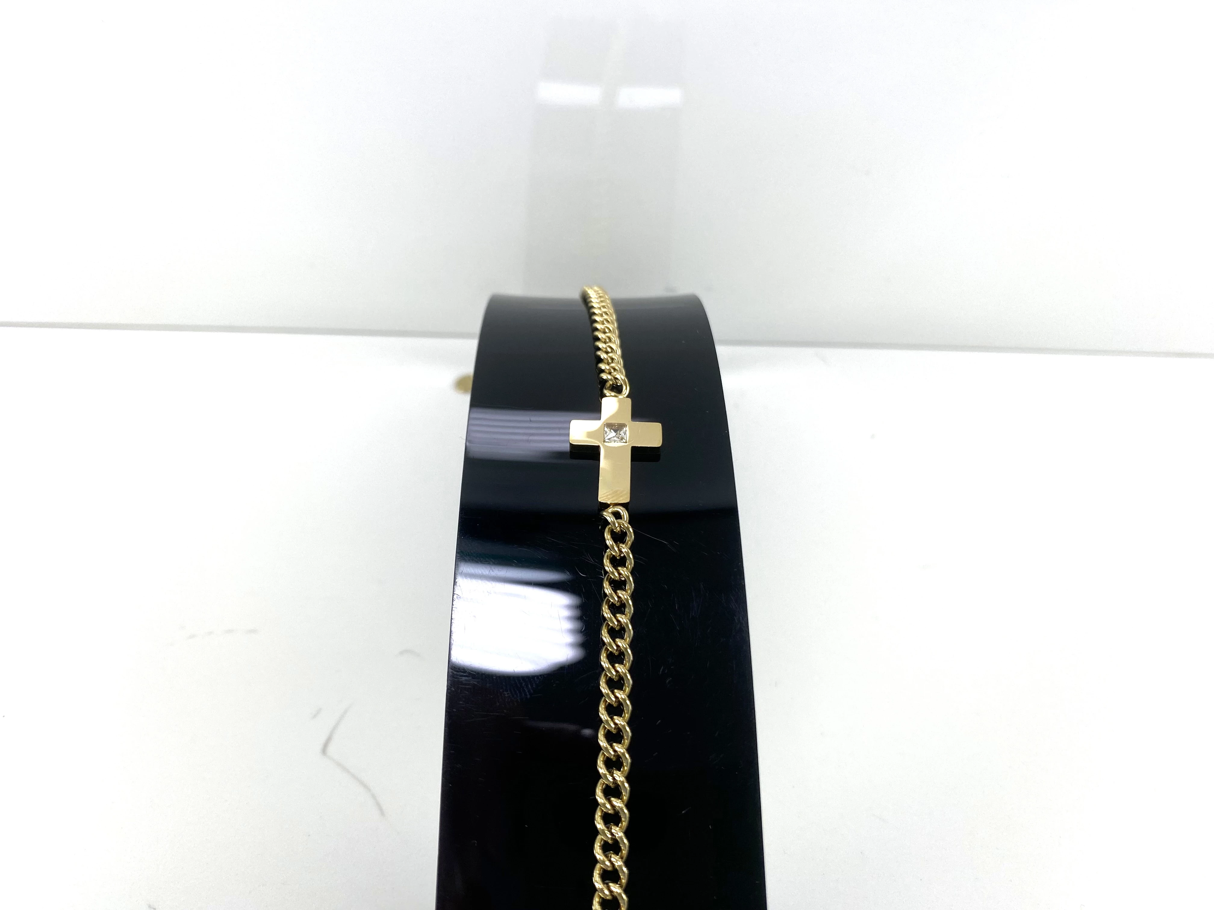 bransoletka-stal-pozlacana-pancerka-z-krzyzykiem-stan-11323-2