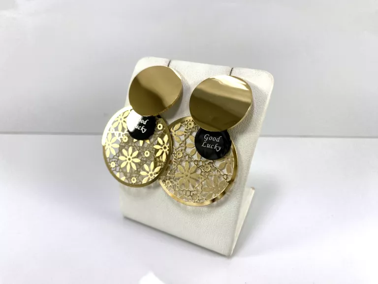 kolczyki-stal-pozlacana-azur-good-lucky-3-okregi-stan-11323-2