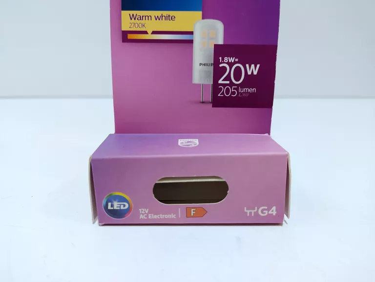 ŻARÓWKA LED PHILIPS LIGHTING G4 1.8W = 20W 205LM