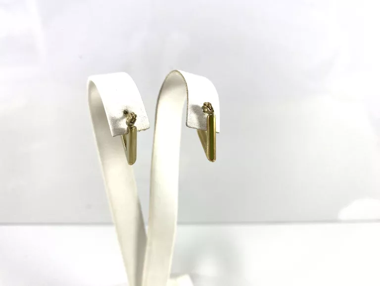 KOLCZYKI STAL POZŁACANA TRÓJKĄT ZAMKNIĘTY BIGIEL