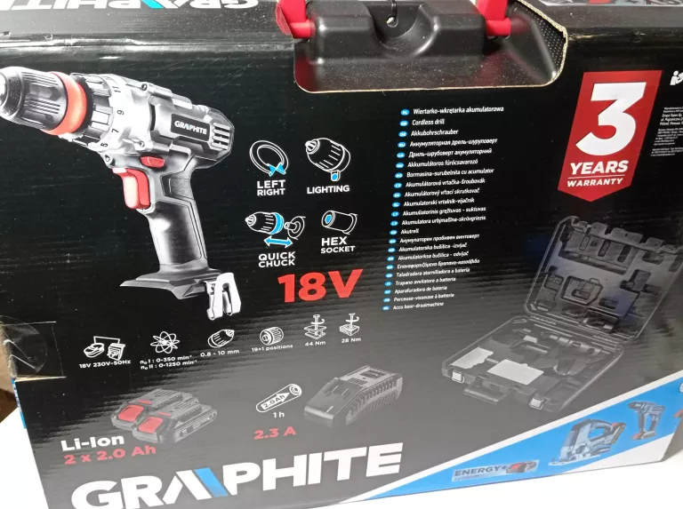WKRĘTARKA GRAPHITE 58G022-SET 2 AKU ŁAD