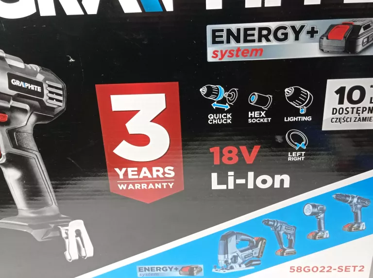 WKRĘTARKA GRAPHITE 58G022-SET 2 AKU ŁAD