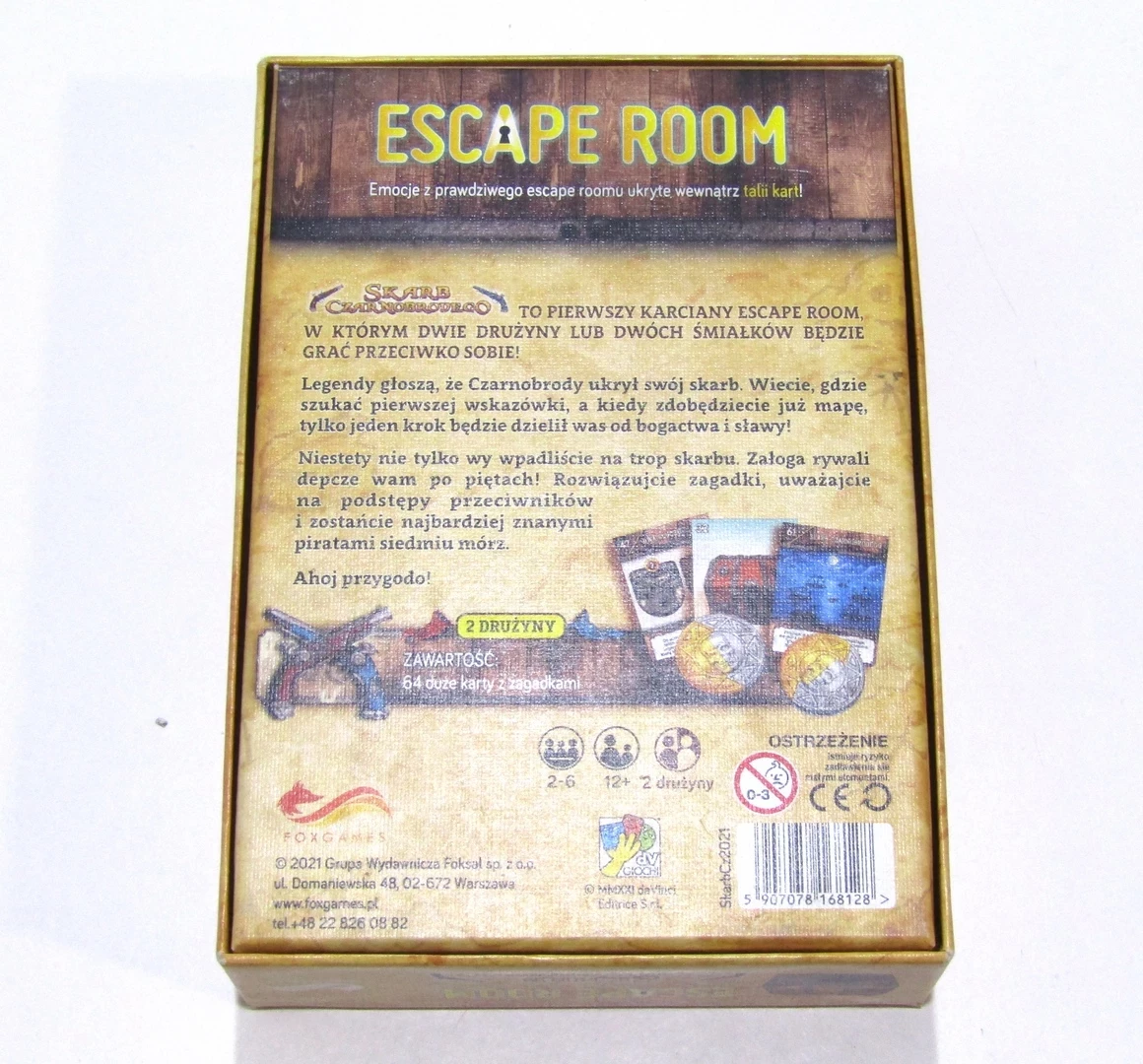 gra-towarzyska-escape-room-skarb-czarnobrodego-stan-uzywany