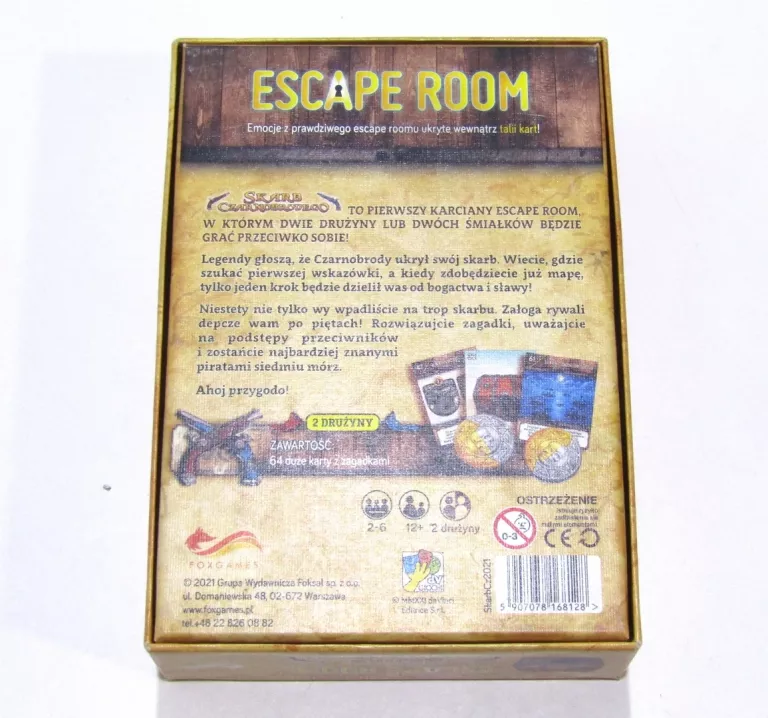 gra-towarzyska-escape-room-skarb-czarnobrodego-stan-uzywany