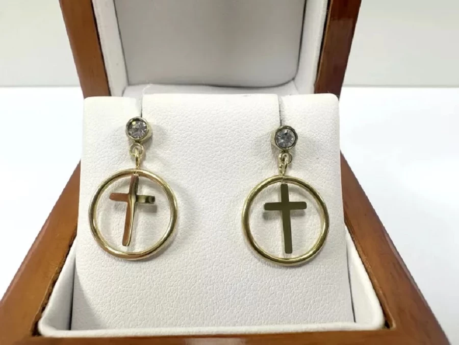 kolczyki-stal-pozlacana-krzyz-cyrkonia-okrag-rodzaj-zapiecia-2207-1