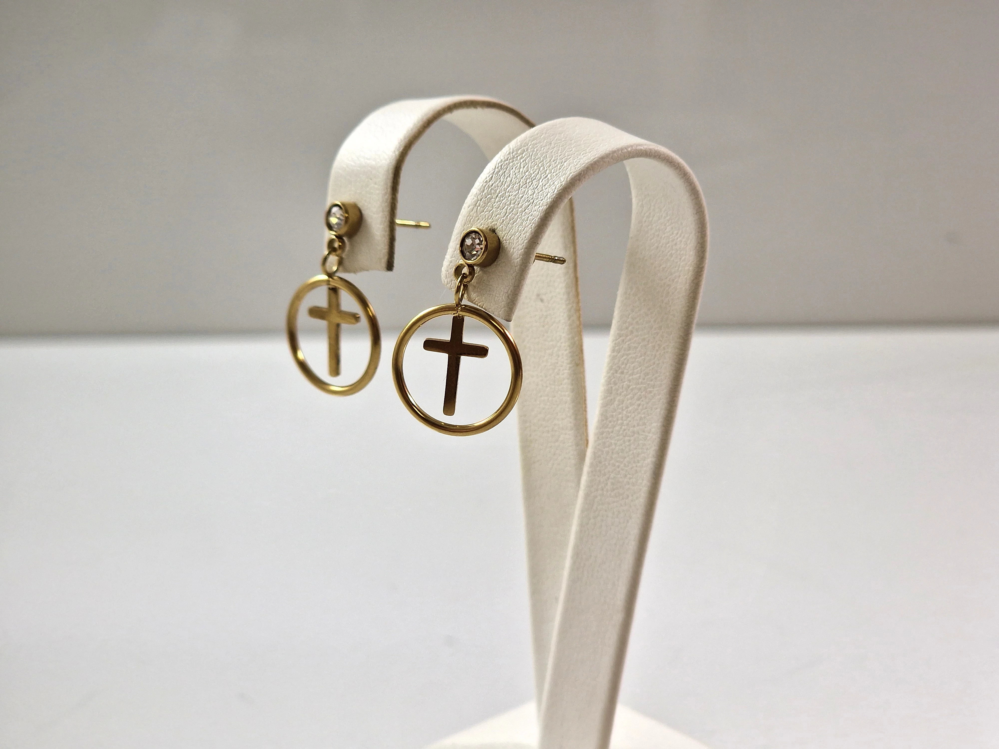 kolczyki-stal-pozlacana-krzyz-cyrkonia-okrag-ean-gtin-00305730706186