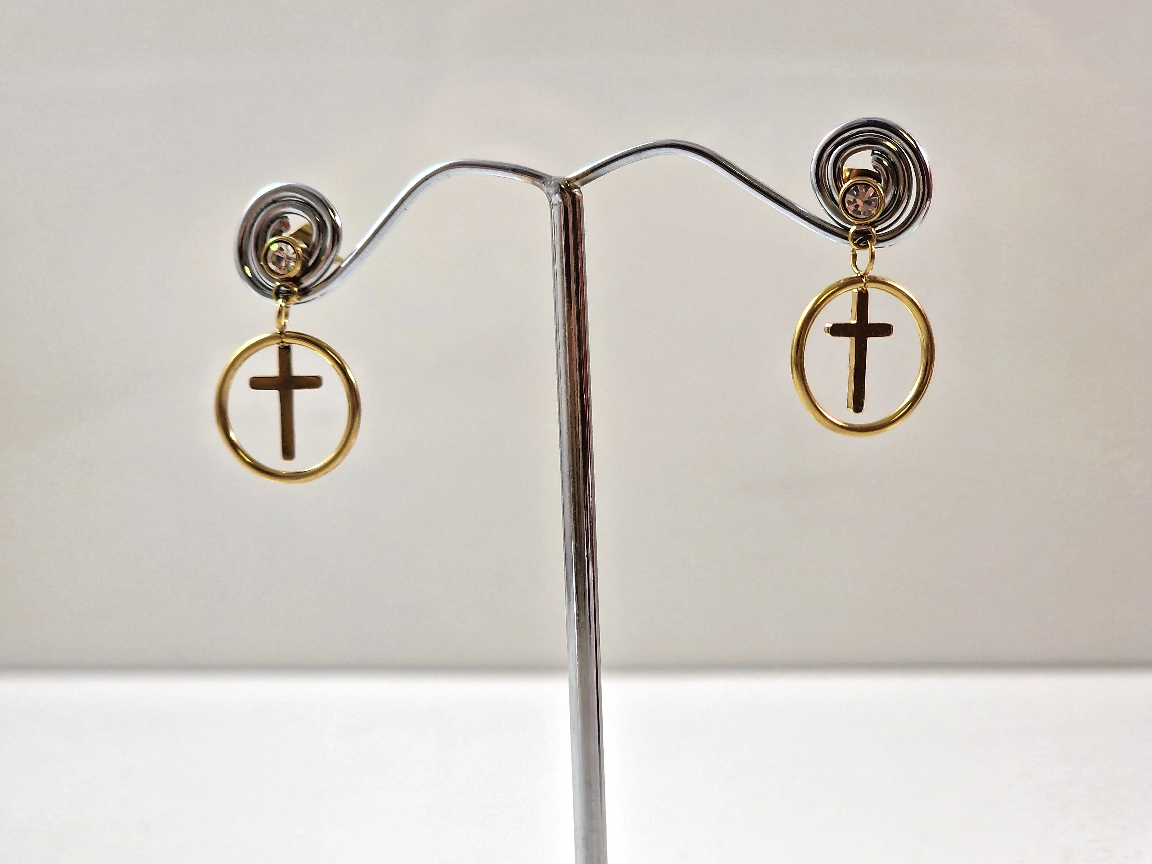 kolczyki-stal-pozlacana-krzyz-cyrkonia-okrag-rodzaj-zapiecia-2207-2