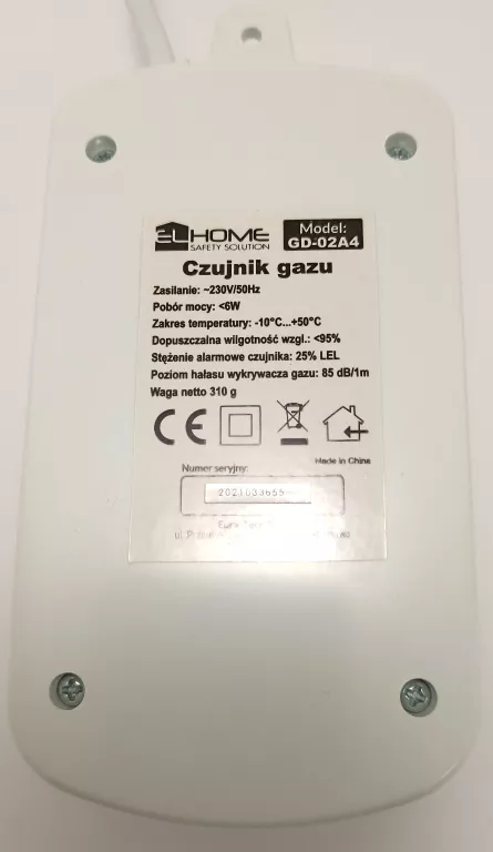 ZESTAW CZUJNIKÓW CZADU I GAZU EL HOME CSD-03N9