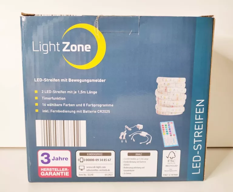 LIGHT ZONE TAŚMA LED Z CZUJNIKIEM RUCHU 2X1,5M