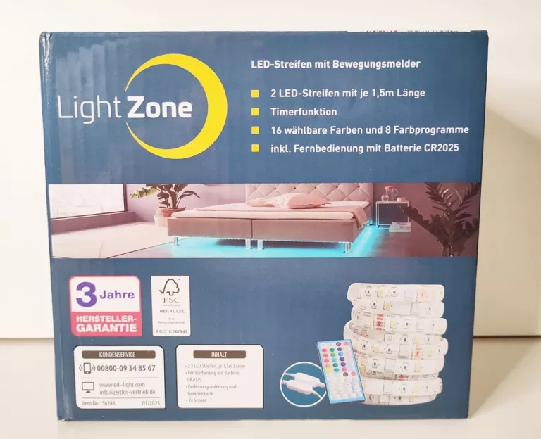 LIGHT ZONE TAŚMA LED Z CZUJNIKIEM RUCHU 2X1,5M